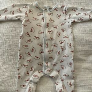 Magnolia Kids Pajamas Footies - Red and White Print